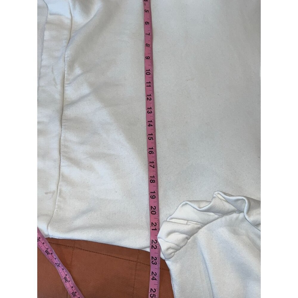 Zara White Ruffle Sweatshirt Size Medium - Picture 5 of 8